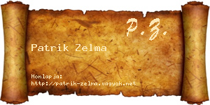 Patrik Zelma névjegykártya